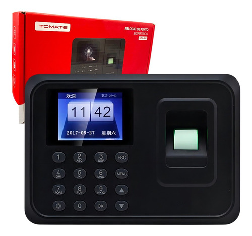 Relógio Ponto Digital Biométrico Mdk-300 Exportação Usb Preto