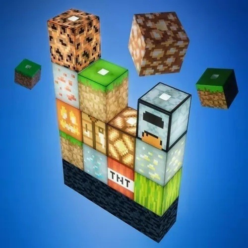 Lamp Minecraft Diy Luz Cuadrada Lámpara Bloque Construcción