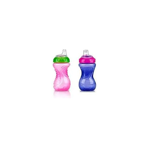 Vaso Antiderrames Easy Grip, 10 Onzas (rosa/morado/azul...