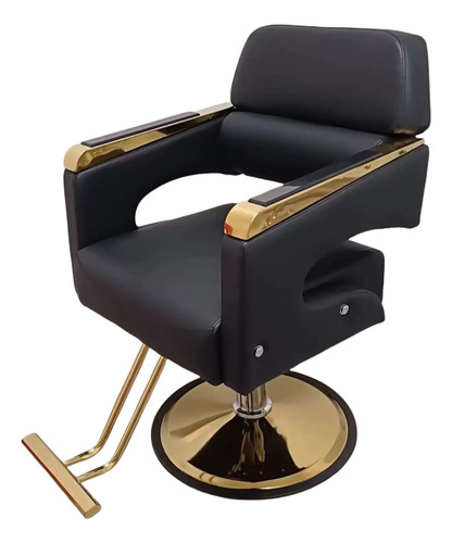 Sillón De Barbero Ergonómico Con Altura Ajustable Color Nego