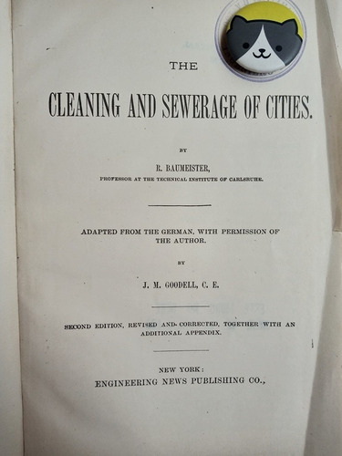 Libro The Cleaning And Sewerage Of Cities Baumeister 116l3