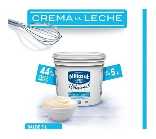 Milkaut Crema De Leche 44% Balde X 5 Litros