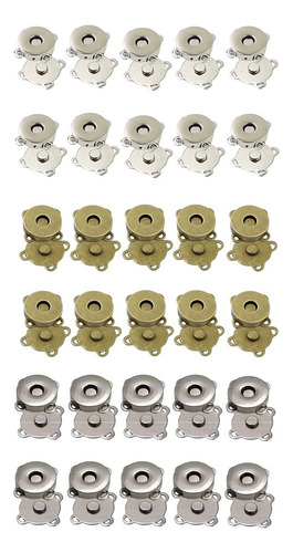 . 3x10 Pares De Broches Magnéticos, Botones A Presión,