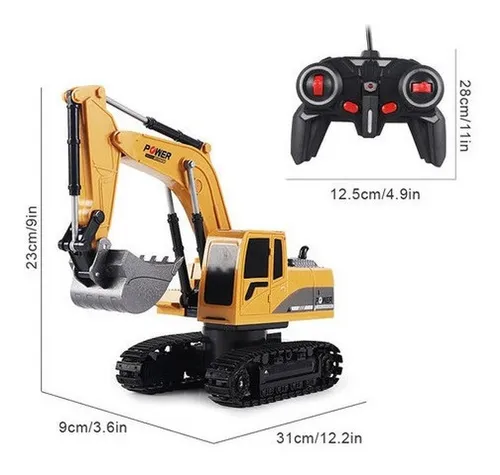Máquina Tractora Excavadora Grande De Juguete Gigante Para N