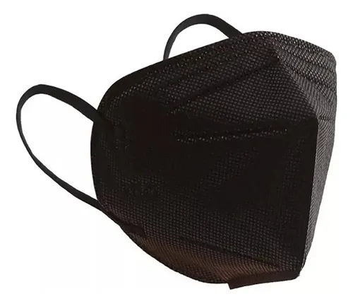 comprar Mascarilla Kn95 Negras - 50 Unid Color Negro Diseño De La Tela Liso