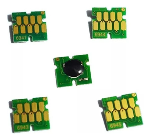 Kit 5 Chips Para Epson  Cartucho Plotter T3270 T5270 T7270