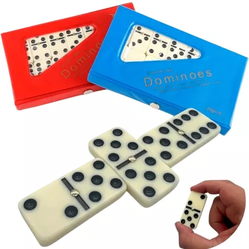 Domino Profissional De Osso Estojo Colorido Com 28 Peças Nfe