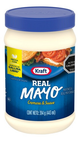 Kraft Mayo Real De 394g Cremosa Y Suave Pack De 2 Und 