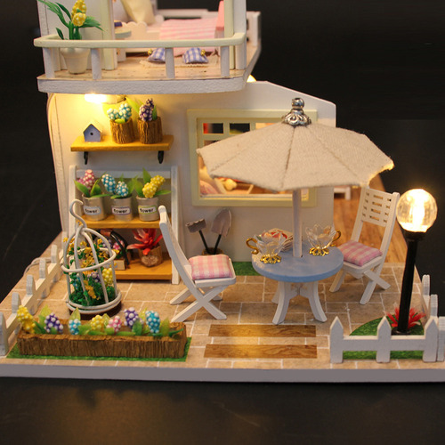 D Kit De Casa De Muñecas De Madera En Miniatura For