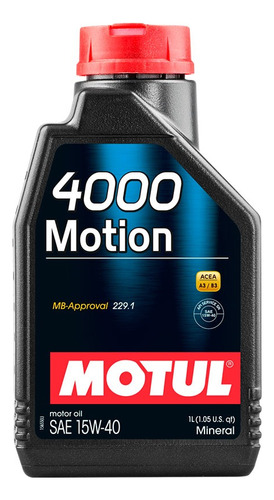 Aceite Motul 4000 Motion 15w40 1l Mineral Sn