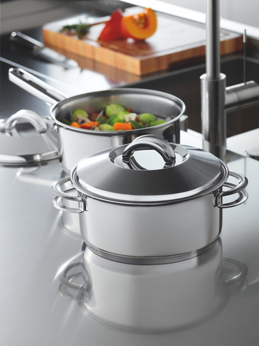 Caçarola Rasa Tramontina Solar Aço Inox 24 Cm 4,7 L