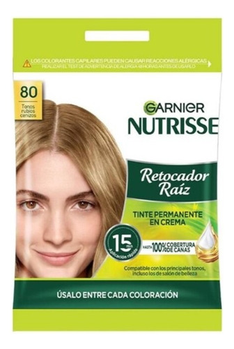 Tinte Retocador Raíz Garnier Nutrisse Tono 80 Rubios Ceni **