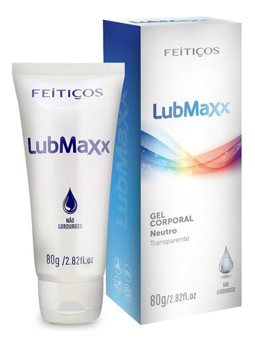 Lubrificante Íntimo Neutro Base De Água Lubmaxx 80g Feitiços Sabor Neutro