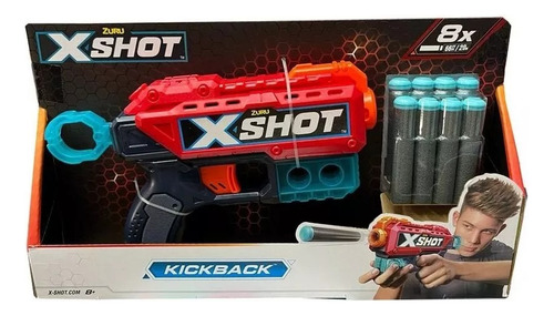 Imagen 1 de 3 de Pistola De Dardos X Shot Kickback 1163 Incluye Dardos