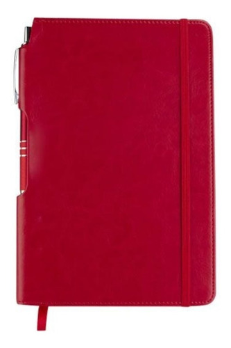 Imagen 1 de 2 de Libreta Tipo Agenda De Curipiel Y Bolígrafo De Plástico