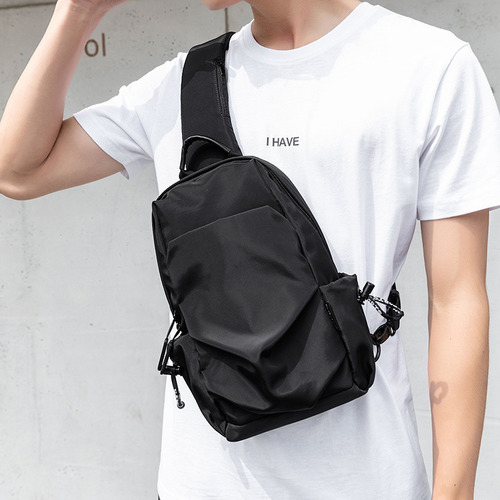 Bolso Bandolera Para Hombre Tipo Pecho Con Estilo Fresco