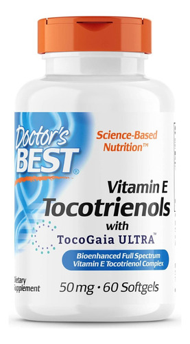 Vitamina E Tocotrienoles 50 Mg Doctor's Best 60 Softgel