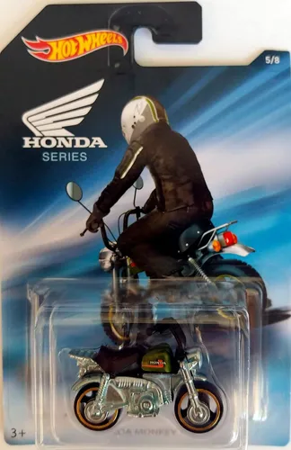 Minibicicleta Hot Wheels Honda Monkey Z50 Cromada Con Asient