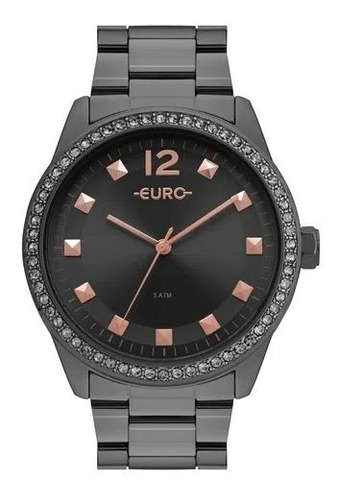 Relógio Feminino Euro Eu2035yop/4c 43mm Aço Fume