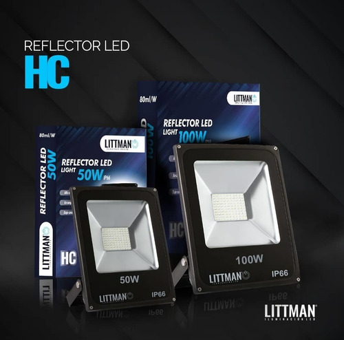 Reflector Led Hc, Marca Litmann,de 50 Y 100 Watts