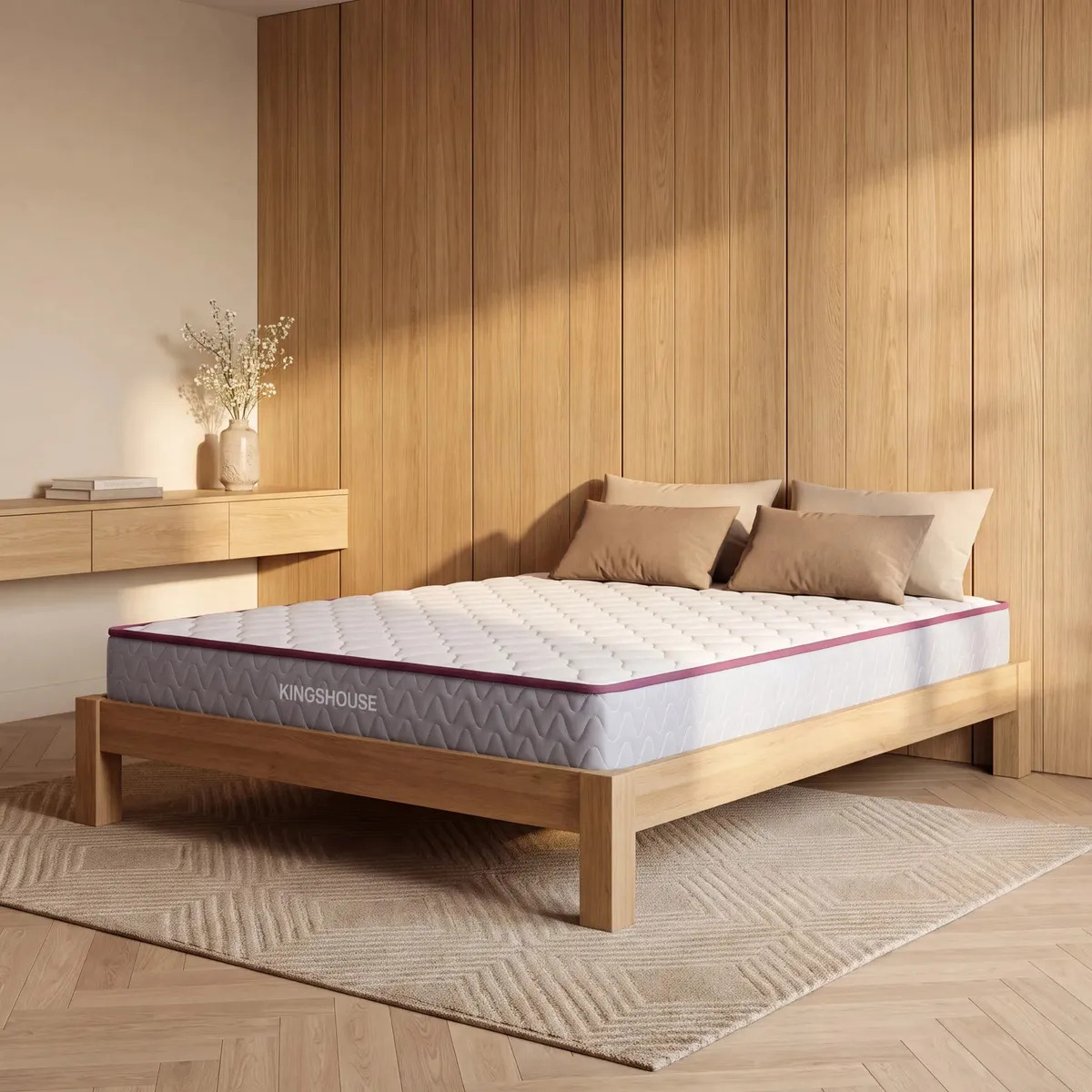 Colchón Kingshouse Matrimonial de Memory Foam Firmeza Media en Caja