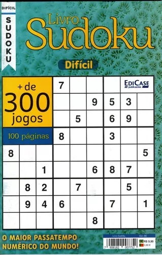 Livro Sudoku Ed. 25 - Médio/Difícil - Só Jogos 9x9 - 2 jogos por página