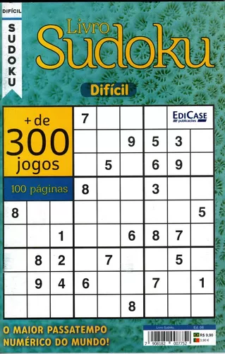 Livro Sudoku Ed. 16 - Médio/Difícil - Só Jogos 9x9 - 6 Jogos por