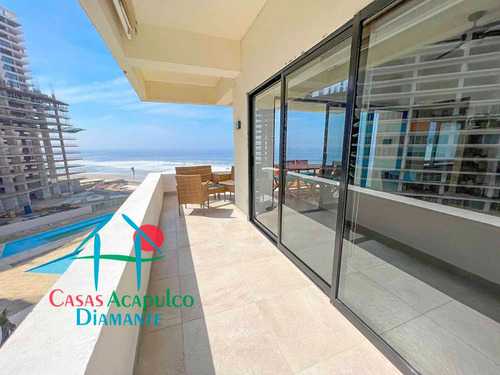 Cad Torre Uno 802. Terraza Doble Con Vista A Las Albercas Y Al Mar