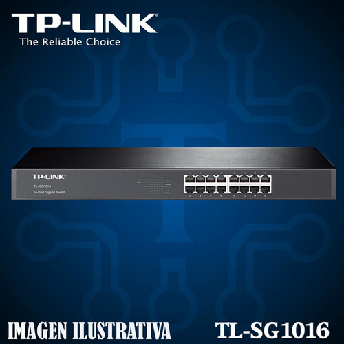 Switch Tp-link Gigabit Ethernet Tl-sg1016 16 Puertos 32 Gbit