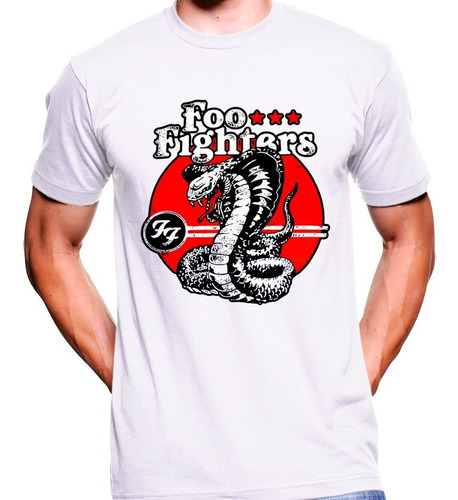 Camiseta Premium Dtg Rock Estampada Foo Fighters 06