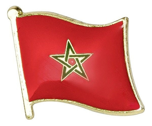 Pin Metalico Broche Bandera Marruecos Pasaporte Viaje Pais