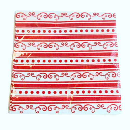 Servilleta De Papel Estampada De Navidad Medidas 33 Cm Diseñ