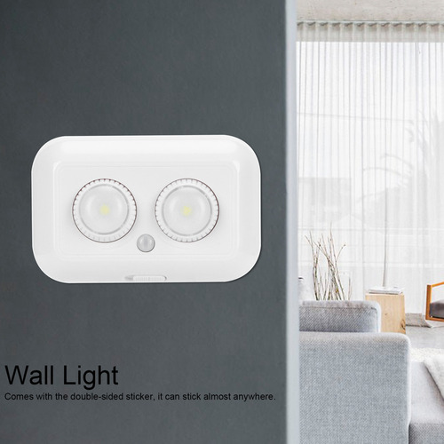 Luz Con Sensor De Movimiento De 2 Led, Sensor Automático Pir