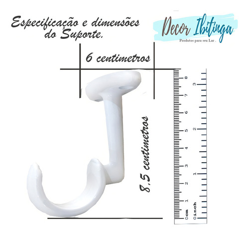 Soporte de techo de yeso de aluminio blanco de 28 mm, 2 piezas