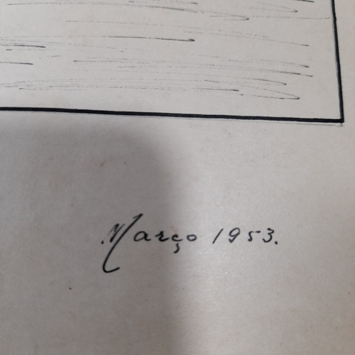 Imagem 8 de 8 de Desenho Pintura Nanquim Bico De Pena Datado 1953 Antigo