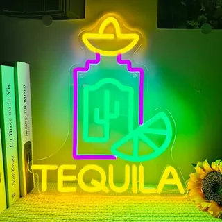 Cartel De Neón Tequila Compatible Con Decoración De Bar En C