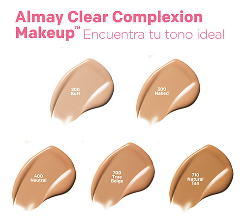 Base De Maquillaje Almay Clear Complexion Make Up Tono True Beige 30ml 700 Beige