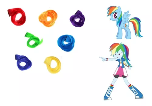 Aplique Mechas Tic Tac Coloridas Cosplay Fantasia Equestria Girls