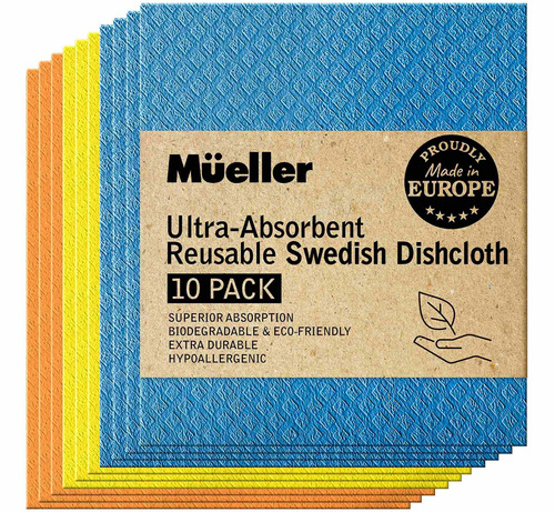 Mueller Paño De Cocina Sueco Reutilizable Absorbente, ...