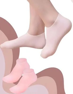 Meias De Hidratacao Silicone Gel Pes Anti-rachaduras Par