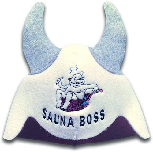 Sombrero De Sauna Textil Natural Sauna Boss Devil Blanco