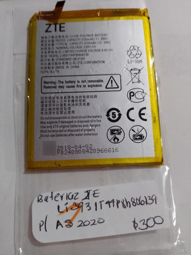 Bateria Zte Mod. Li3931t44p8h806139 Para A5 2020