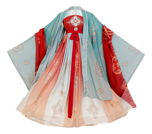 Falda Myrobalan Hecha En Tang Mujer Hanfu Con Flor De Hosta