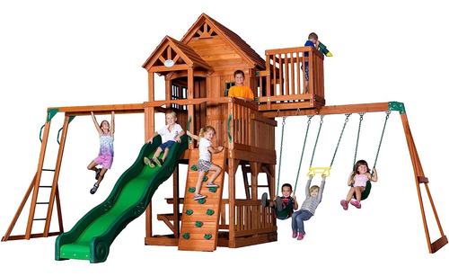 Juego De Columpio De Madera P/exteriores Backyard Discovery 