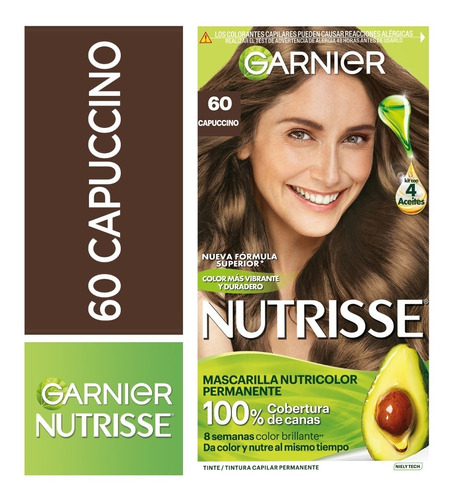 Kit De Tintura Permanente Nutrisse Clásico 60 Capuchino