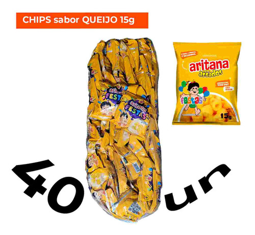 Chips De Queijo Tubo Aritana 40un De 15g