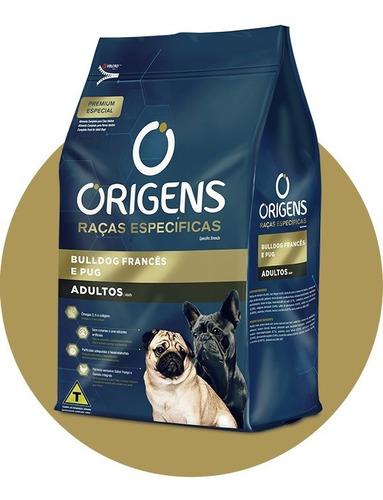 Ração Origens Bulldog Francês E Pug Adulto 10kg Envio Rápido