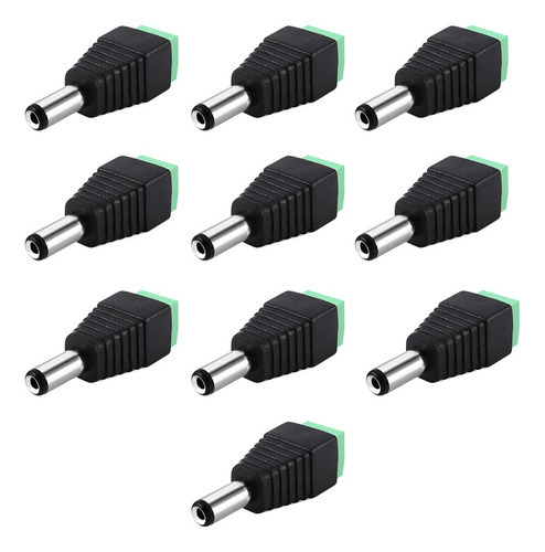 10 Conectores Macho Tipo Jack 3.5 Mm Polarizado De 12 V Cctv