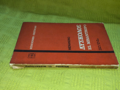 Menandro / El Misántropo - Dora C. De Pozzi - Eudeba (Usado)