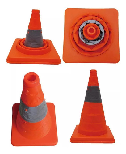 Cono De Carretera Reflectante De Seguridad Vial Retráctil De